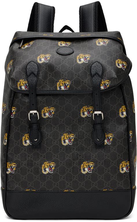 gucci tiger print nylon backpack